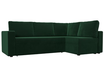 Угловой диван для гостиной Оливер, Зеленый (велюр) в Вологде