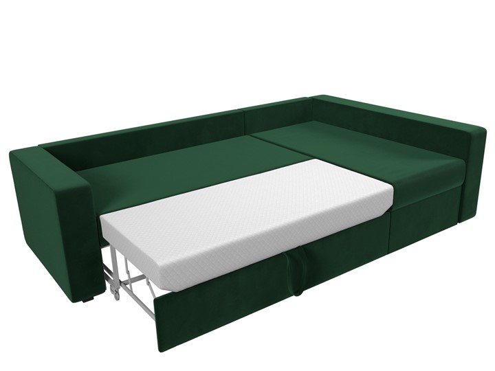 Угловой диван для гостиной Оливер, Зеленый (велюр) в Вологде - изображение 8