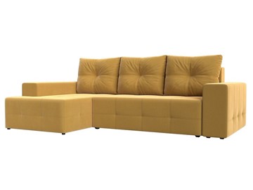 Угловой раскладной диван Перри, Желтый (микровельвет) в Вологде
