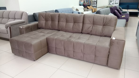 Угловой диван с оттоманкой Реал ДУ Graund 03 велюр в Вологде - изображение