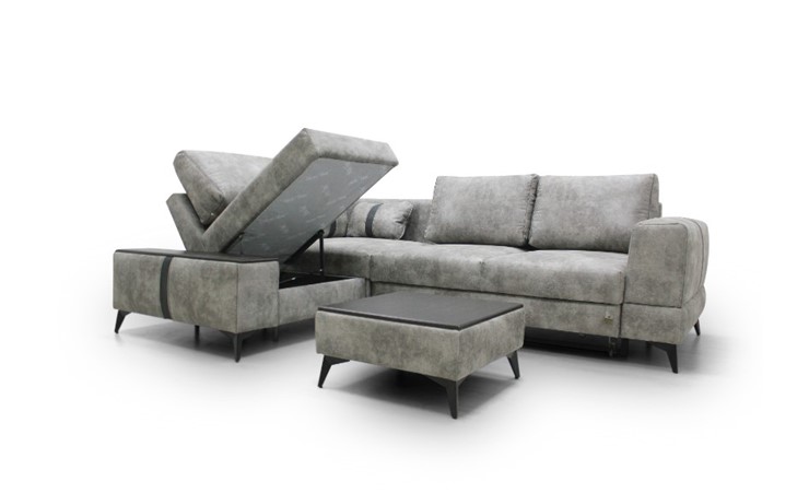 Угловой диван с узкой спинкой Даллас  м6,2+м3+м4+м9+м6+м15 отдельный +2 малые подушки+ящик в малой части в Вологде - изображение 2