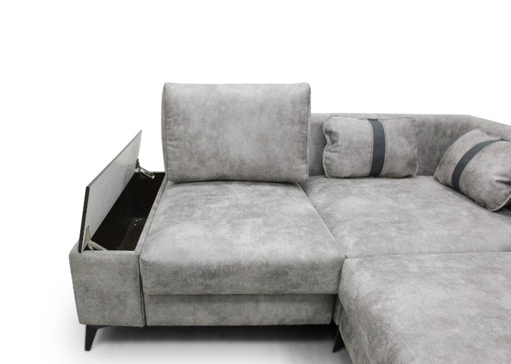 Угловой диван с узкой спинкой Даллас  м6,2+м3+м4+м9+м6+м15 отдельный +2 малые подушки+ящик в малой части в Вологде - изображение 5