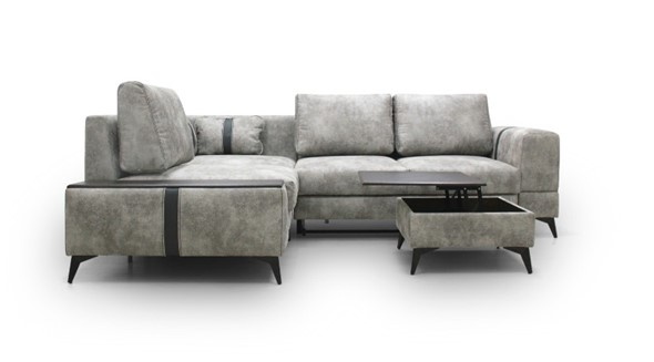 Угловой диван с узкой спинкой Даллас  м6,2+м3+м4+м9+м6+м15 отдельный +2 малые подушки+ящик в малой части в Вологде - изображение