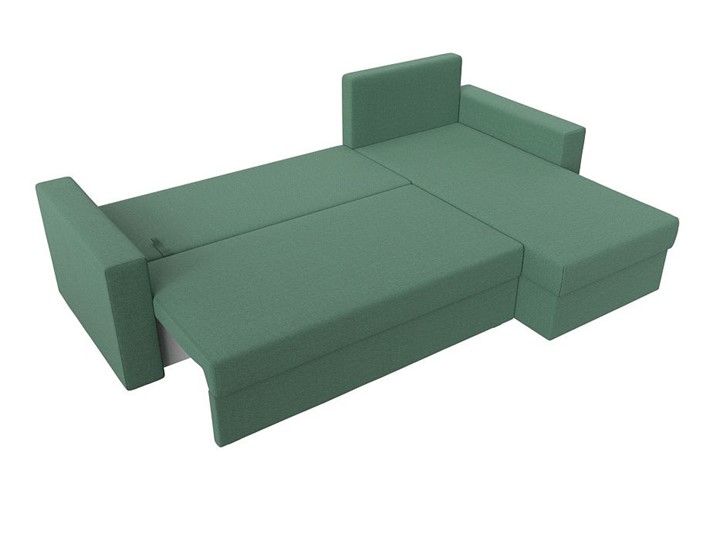 Угловой раскладной диван Траумберг Лайт, Амур зеленый (Рогожка) в Вологде - изображение 2