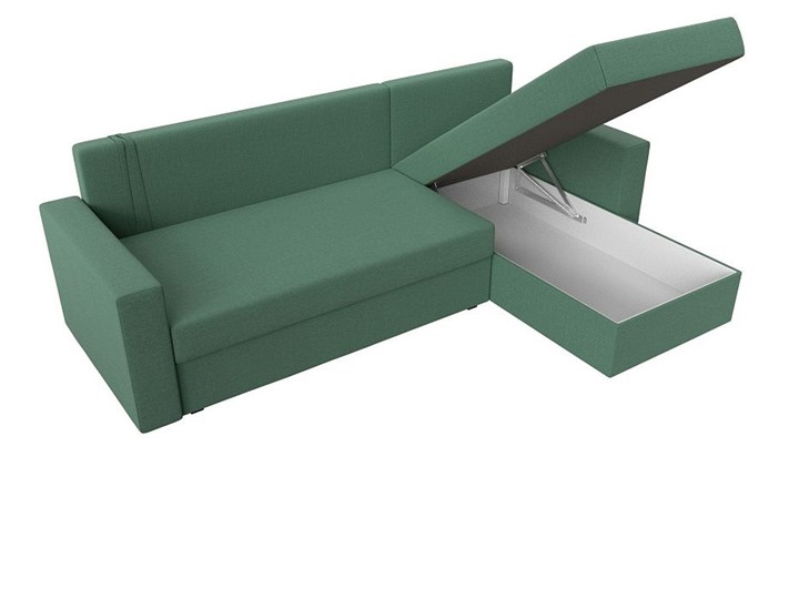 Угловой раскладной диван Траумберг Лайт, Амур зеленый (Рогожка) в Вологде - изображение 3