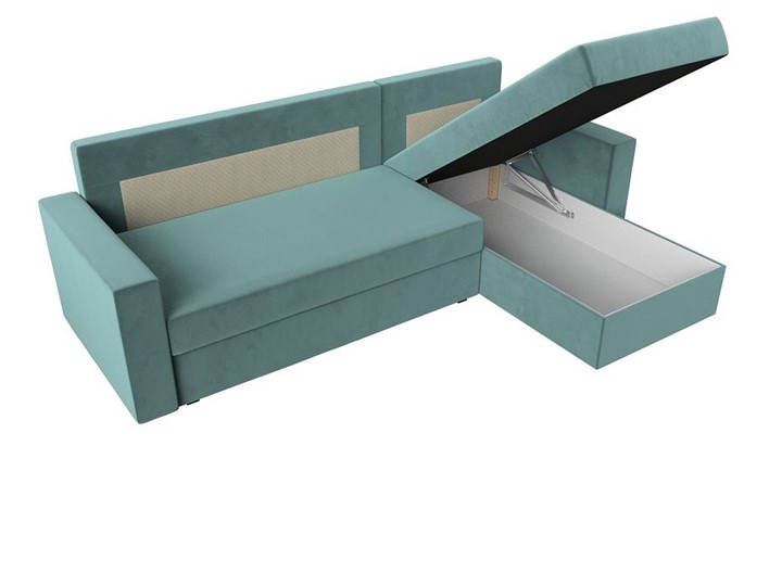 Угловой раскладной диван Траумберг Лайт, Бирюзовый (велюр) в Вологде - изображение 3