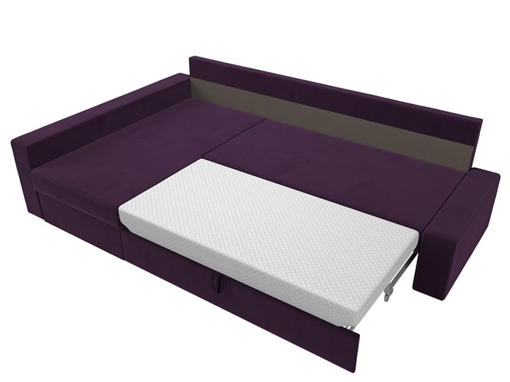 Угловой диван Версаль, Фиолетовый/Бежевый (велюр) в Вологде - изображение 5