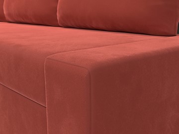 Угловой диван для гостиной Версаль, Коралловый/Коричневый (микровельвет) в Вологде - предосмотр 3