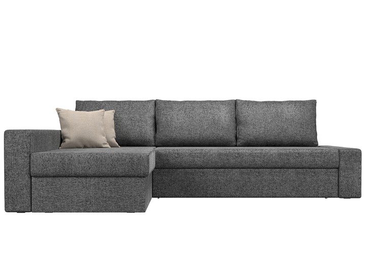 Угловой диван Версаль, Серый/Бежевый (рогожка) в Вологде - изображение 1