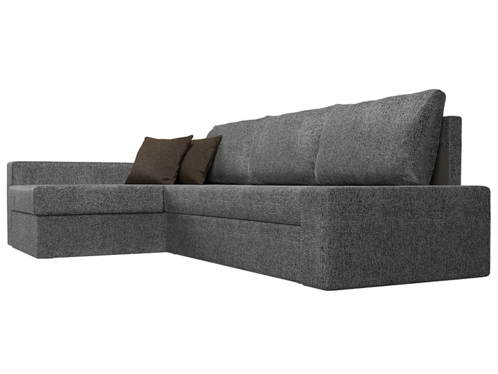 Угловой диван для гостиной Версаль, Серый/Коричневый (рогожка) в Вологде - изображение 2