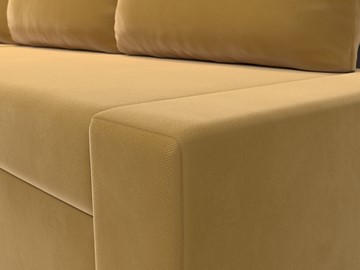 Угловой диван для гостиной Версаль, Желтый/Коричневый (микровельвет) в Вологде - предосмотр 3
