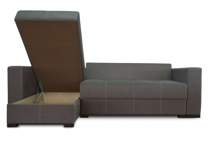 Угловой диван Fashion soft 210 (Uno grey + Brix latte) в Вологде - изображение 2