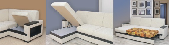 Угловой диван Эдельвейс ПН+П4+ДВ+Т в Вологде - изображение 1