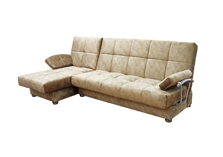 Угловой диван Милана 6 ДУ с хром. подлокотниками, НПБ в Вологде - изображение 2