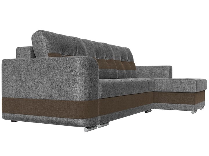 Угловой диван Честер, Серый/коричневый (рогожка) в Вологде - изображение 2