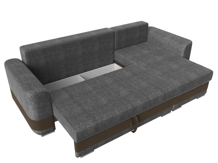 Угловой диван Честер, Серый/коричневый (рогожка) в Вологде - изображение 6