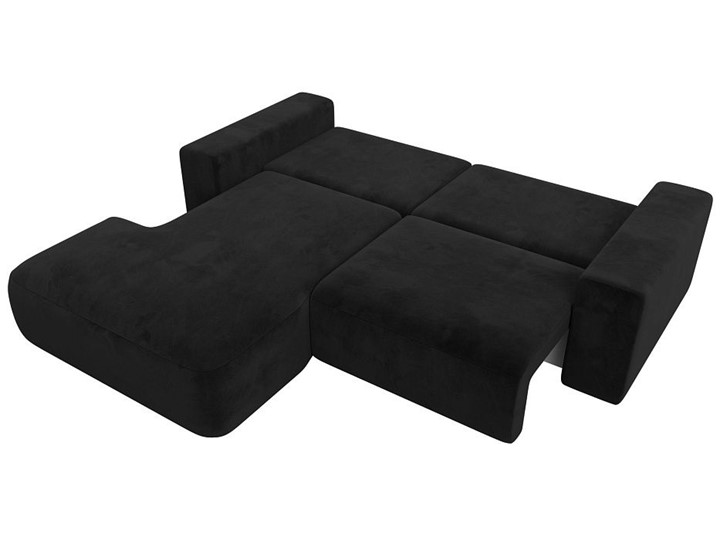 Угловой диван Лига-036 Классик, Черный (велюр) в Вологде - изображение 3