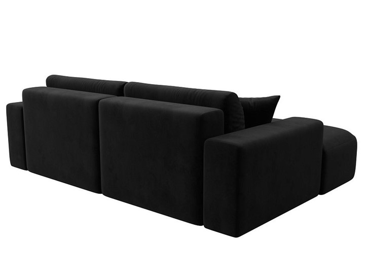 Угловой диван Лига-036 Классик, Черный (велюр) в Вологде - изображение 4