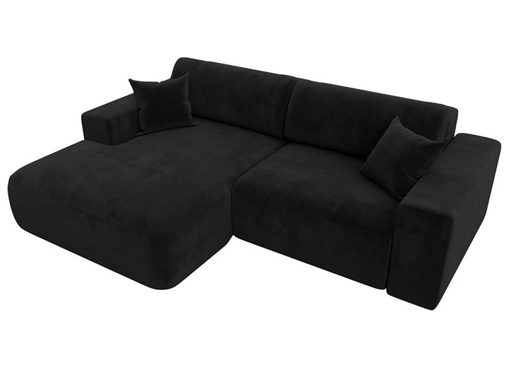 Угловой диван Лига-036 Классик, Черный (велюр) в Вологде - изображение 5