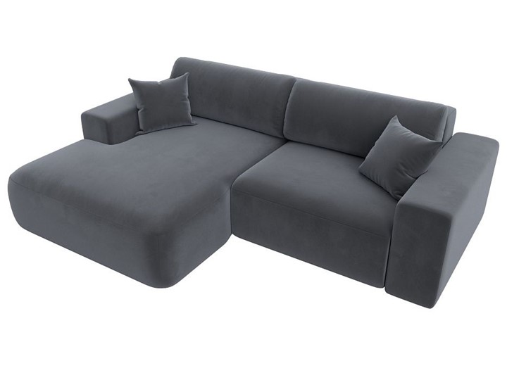 Угловой диван Лига-036 Классик, Серый (велюр) в Вологде - изображение 5