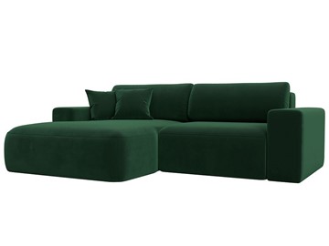 Угловой диван Лига-036 Классик, Зеленый (велюр) в Вологде