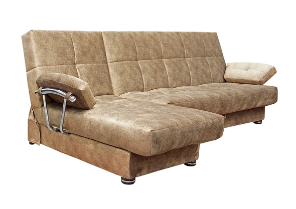 Угловой диван Милана 6 ДУ с хром. подлокотниками, НПБ в Вологде - изображение