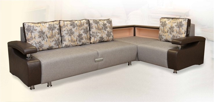 Угловой диван Престиж-15 люкс с полкой в Вологде - изображение 2