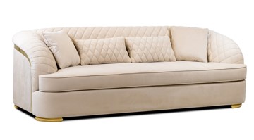 Прямой диван Бурже, с металлическим декором в Вологде - предосмотр