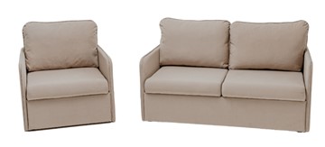 Набор мебели Амира бежевый диван + кресло в Вологде - предосмотр