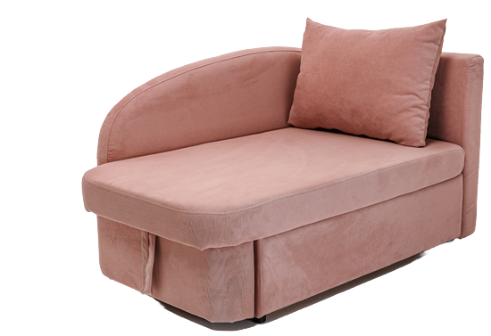 Диван-кровать правая Тедди розовый в Вологде - изображение