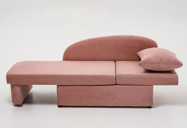 Диван-кровать правая Тедди розовый в Вологде - изображение 1