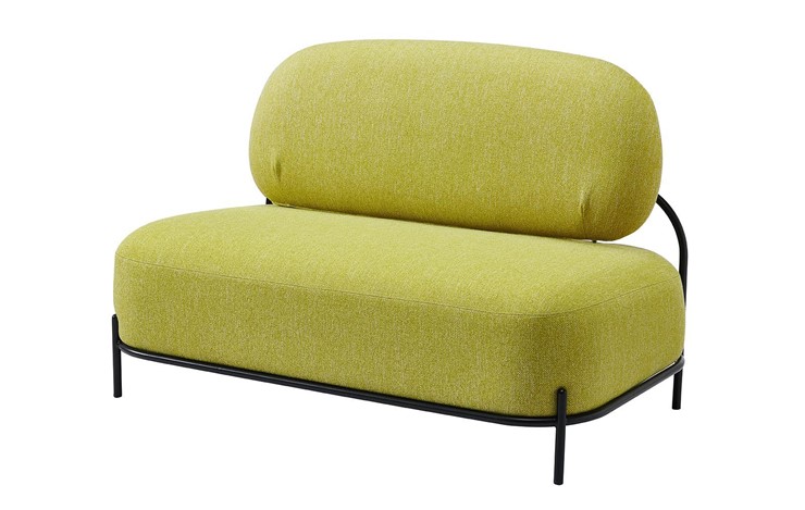 Прямой диван 2-х местный SOFA-06-02 желтый A652-21 в Вологде - изображение 1