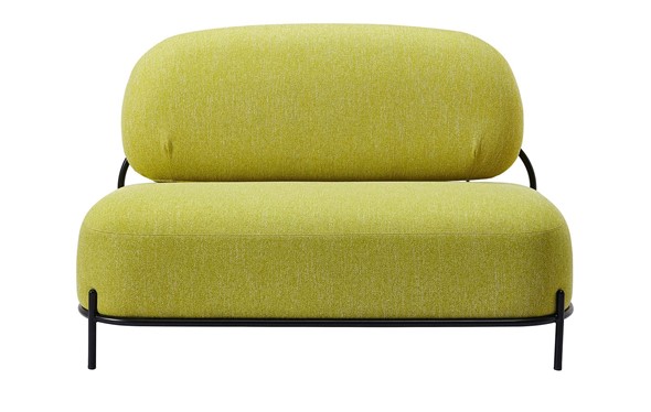 Прямой диван 2-х местный SOFA-06-02 желтый A652-21 в Вологде - изображение