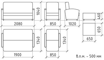 Прямой диван Агат 5 БД в Вологде - изображение 5