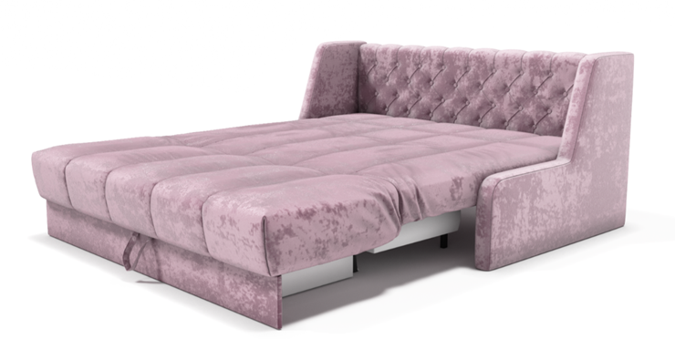 Прямой диван Аккордеон-Кровать 1,55 с каретной утяжкой, полоска (НПБ) в Вологде - изображение 2