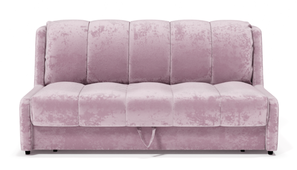 Прямой диван Аккордеон-Кровать 1,55 с каретной утяжкой, полоска (НПБ) в Вологде - изображение