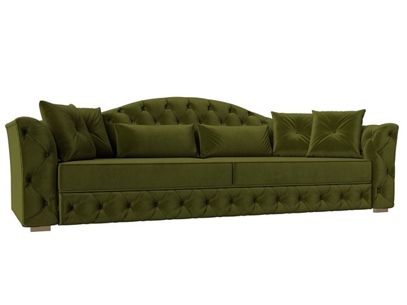 Прямой диван Артис, Зеленый (Микровельвет) в Вологде - изображение