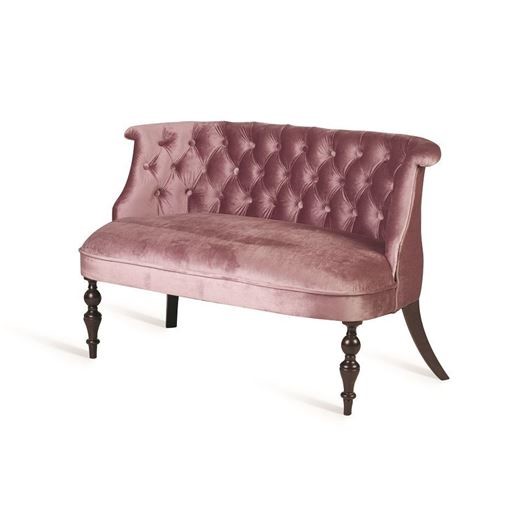 Прямой диван Бархат мини, (темный тон / 24 - розовый) в Вологде - изображение 3