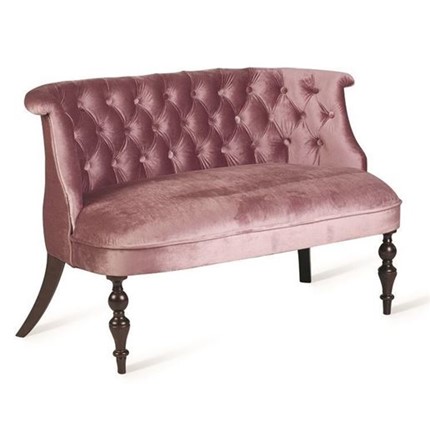 Прямой диван Бархат мини, (темный тон / 24 - розовый) в Вологде - изображение