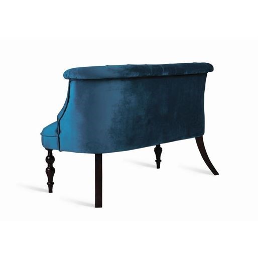 Прямой диван Бархат мини, (темный тон / 34 - королевский синий) в Вологде - изображение 2