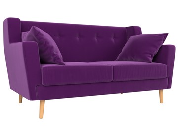 Двухместный диван Брайтон 2, Фиолетовый (микровельвет) в Вологде