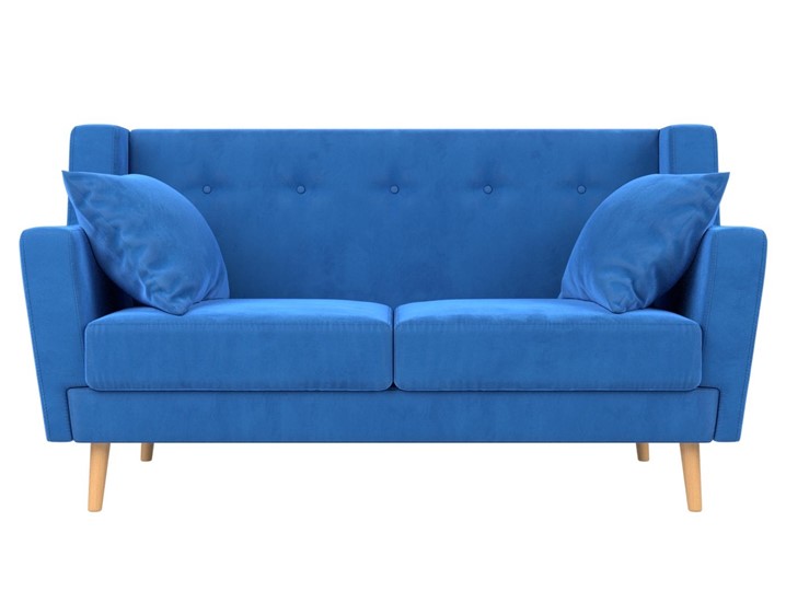 Двухместный диван Брайтон 2, Голубой (велюр) в Вологде - изображение 1