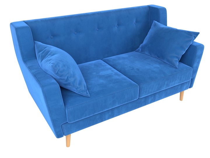 Двухместный диван Брайтон 2, Голубой (велюр) в Вологде - изображение 3