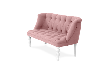 Прямой диван Бриджит розовый ножки белые в Вологде