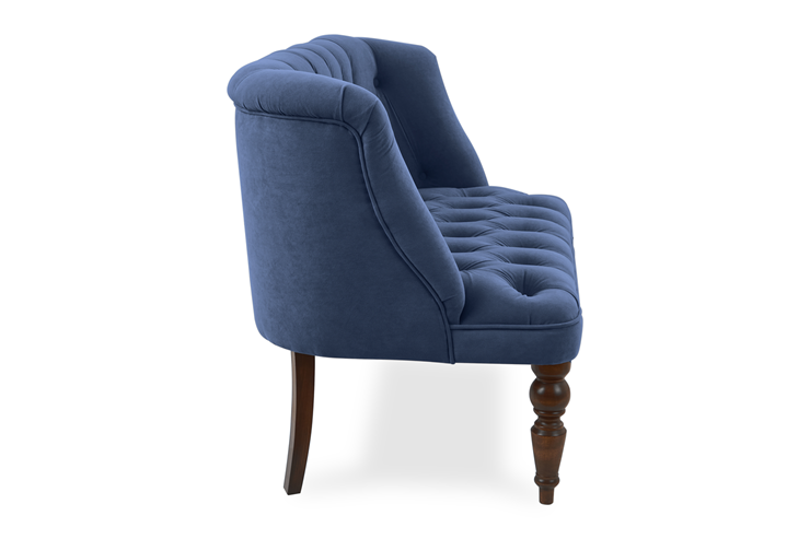 Прямой диван Бриджит синий ножки коричневые в Вологде - изображение 10
