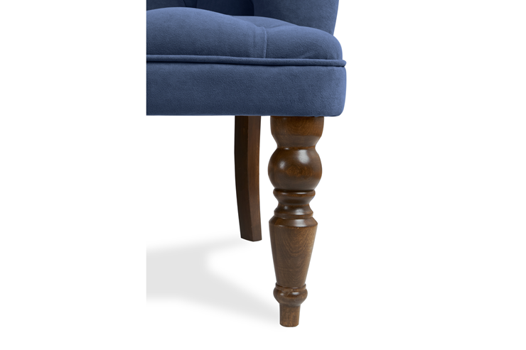 Прямой диван Бриджит синий ножки коричневые в Вологде - изображение 4