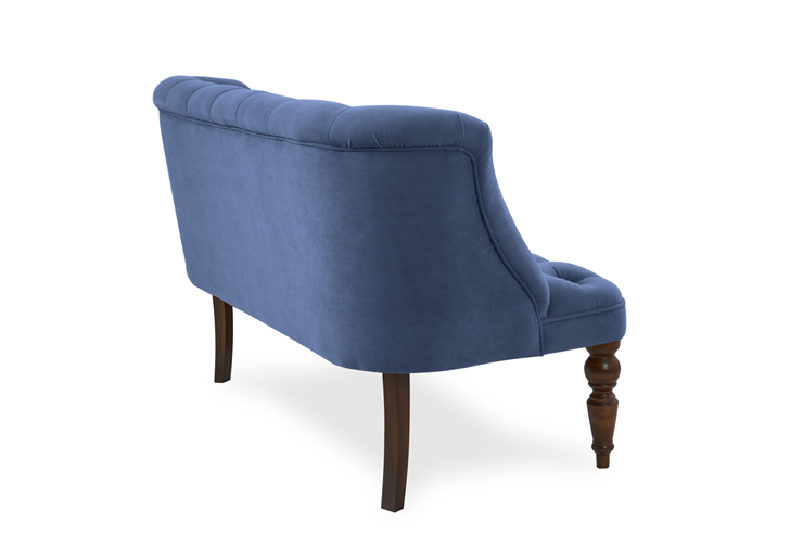 Прямой диван Бриджит синий ножки коричневые в Вологде - изображение 9