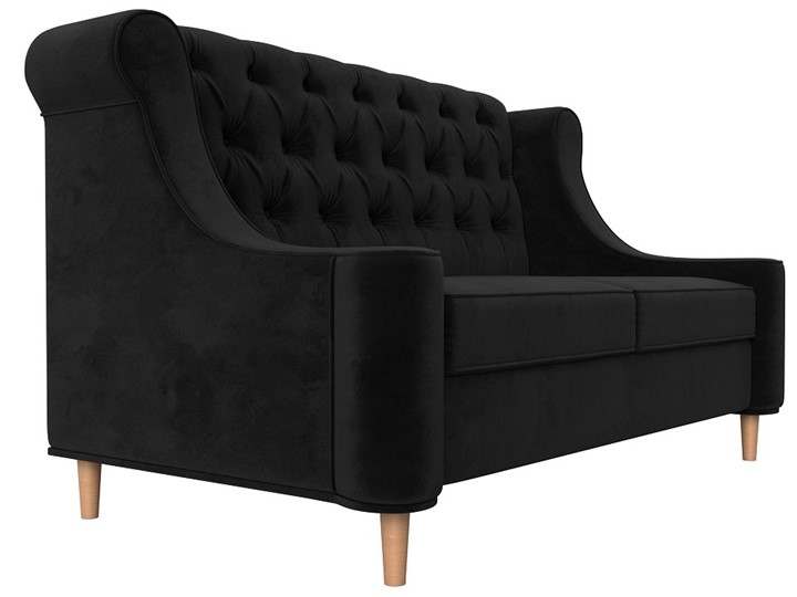 Прямой диван Бронкс, Черный (Велюр) в Вологде - изображение 2