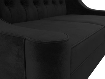 Прямой диван Бронкс, Черный (Велюр) в Вологде - предосмотр 3