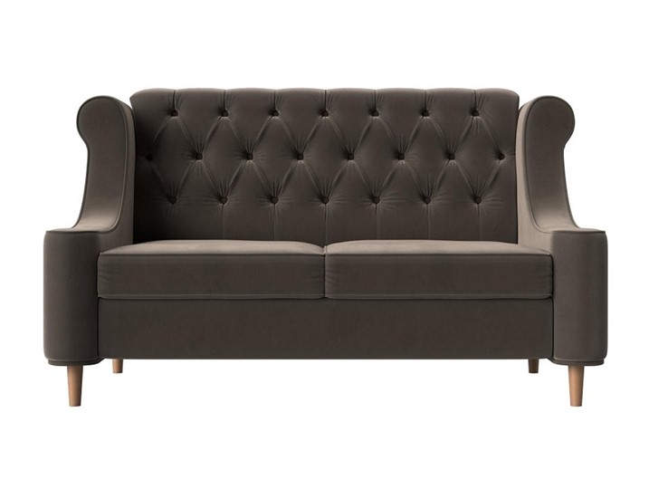 Прямой диван Бронкс, Коричневый (Велюр) в Вологде - изображение 1